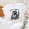 Gentle Parenting Dropout Raccoon T-Shirt, Tired Parent Humor Retro White and Natural Mom Tee